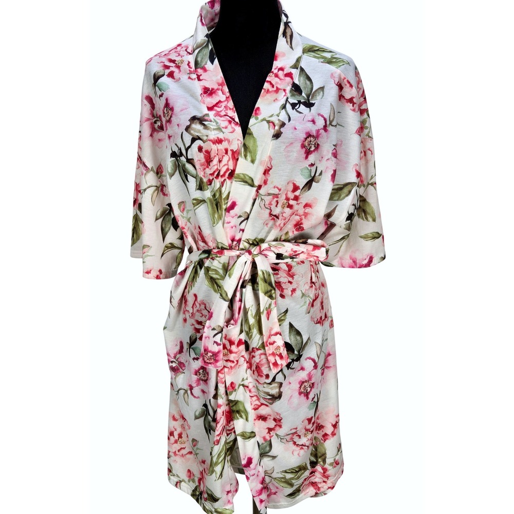 Women's Show Me Your Mumu O/S Floral Robe Kimono Loungewear Romantic Coquette